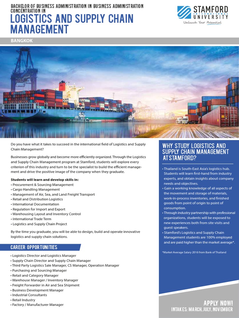 Logistics and Supply Chain Management Program | PDF | Logistics ...
