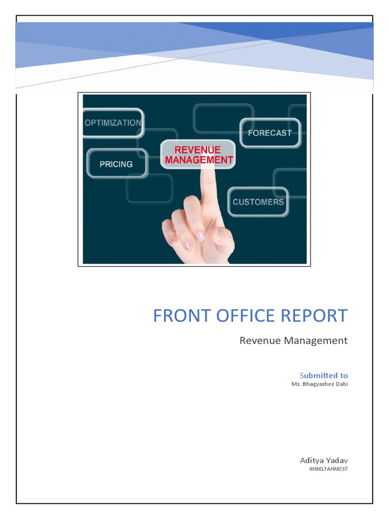 Front Office Report PDF Microeconomics Market (Economics)