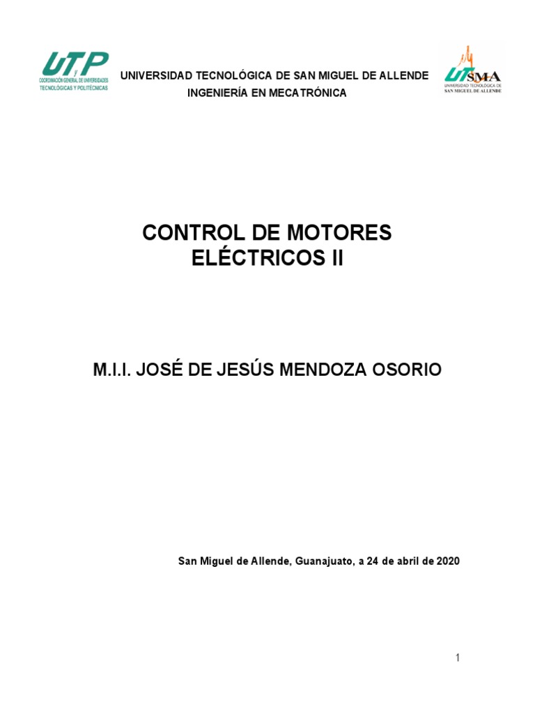Control de Motores Eléctricos: CA y CC | PDF | Motor eléctrico ...