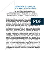 Normatividad para El Control de Emisiones de Gases A La Atmosfera