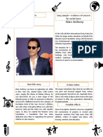 Marc Anthony: Song Sample + Evidence of Concern For Social Issues Artist