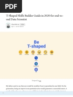 T-Shaped Skills Builder Guide in 2020 for end-to-end Data Scientist