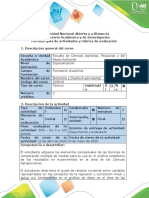 Guía de Actividades y Rúbrica de Evaluación - Tarea 4 - Actividad Intermedia - Diseño Experimental