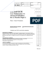 Practice Paper A2 QP - C1 Edexcel