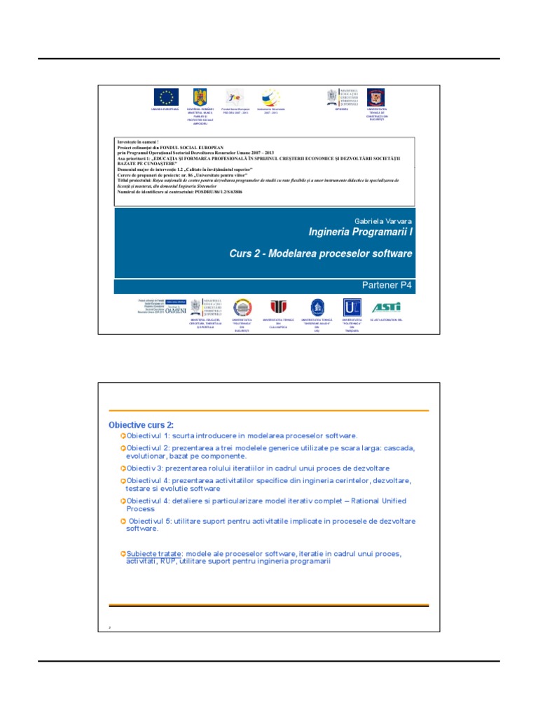Curs2 - Modelarea Proceselor Software | PDF