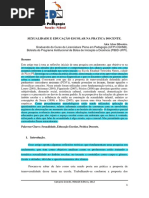 SILVESTRE, Alex. SEXUALIDADE E EDUCAÇÃO ESCOLAR NA PRATICA DOCENTE
