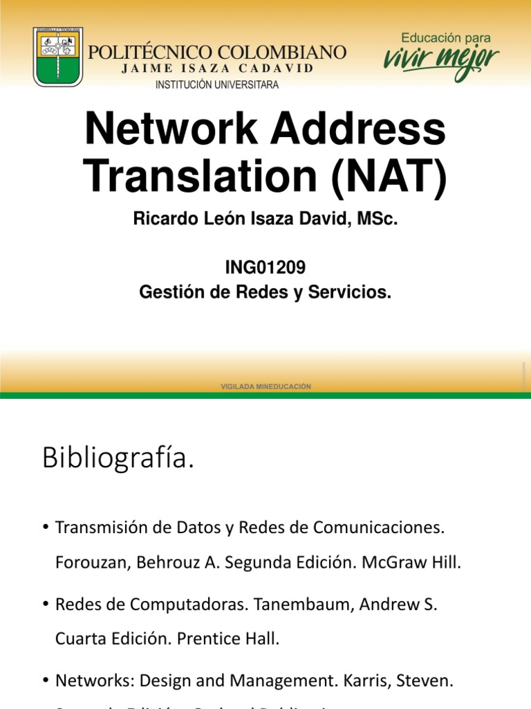 Network Address Translation (Presentación) PDF | PDF | Enrutador ...