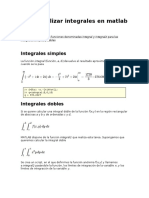 Como Realizar Integrales en Matlab