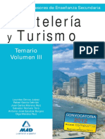 Vol3 TEMARIO CUERPO DE PROFESORES ENSEÑANZA SECUNDARIA. HOSTELERÍA Y TURISMO.