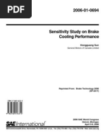 Sensitivity Study on Brake Cooling Performance