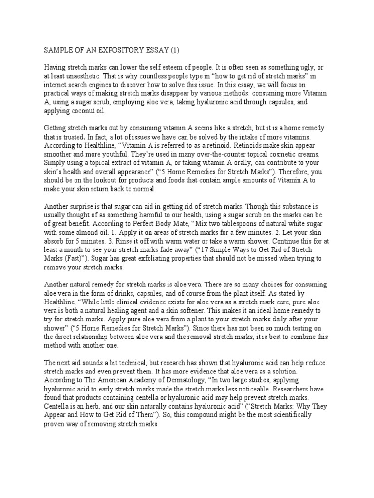 Sample of An Expository Essay | PDF | Vitamin | Food And Drink