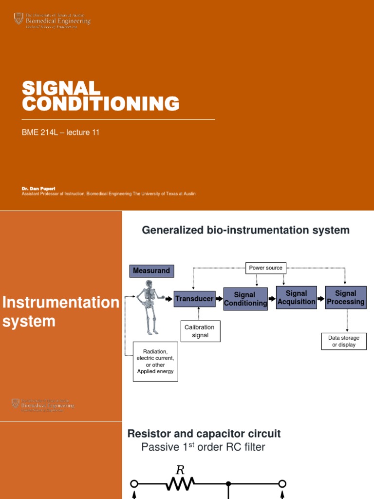 Lecture11 Signal Conditioning PDF Electronic Filter Electrical