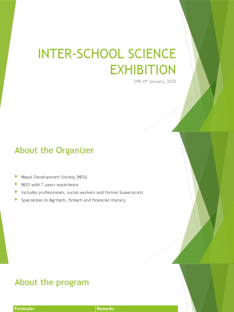 InterSchool Science Exhibition PDF