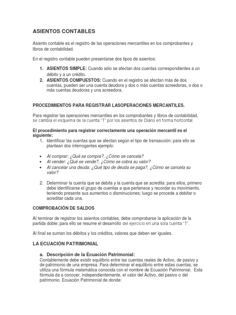 Ejemplos de Asientos Contables | PDF | Corporaciones | Contabilidad