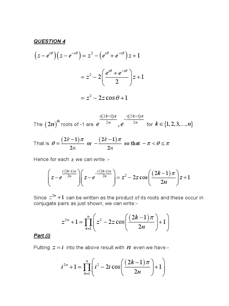 Step 2013 Paper 3 Question 4 | PDF | Teaching Mathematics ...