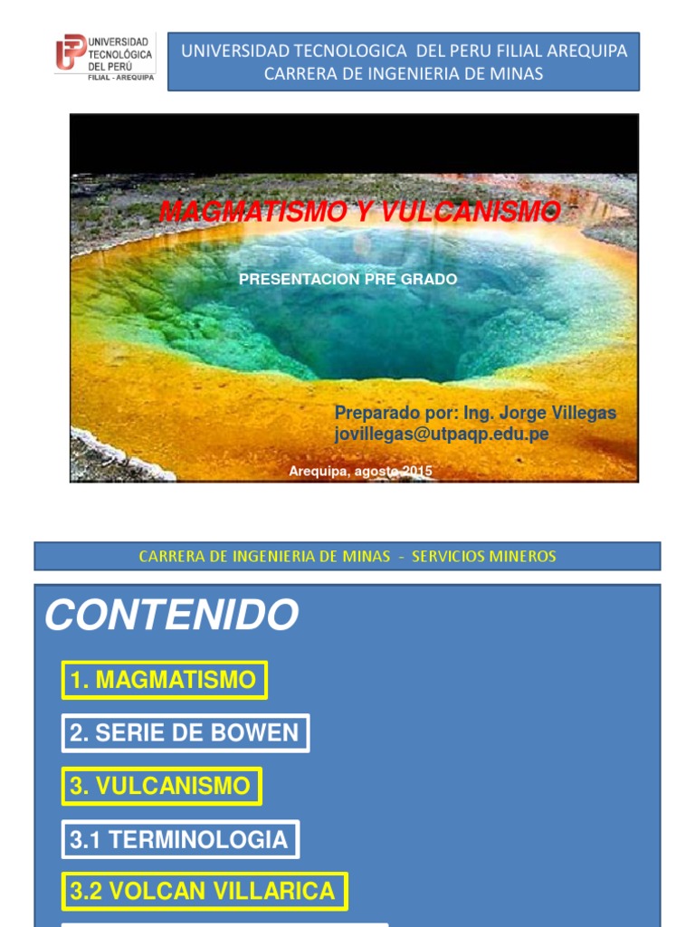 Magmatismo y Vulcanismo | PDF | Volcán | Tipos de erupciones volcánicas