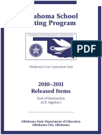 Oklahoma School Testing Program: 2010-2011 Released Items