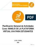 Planificación Semanal de Actividades