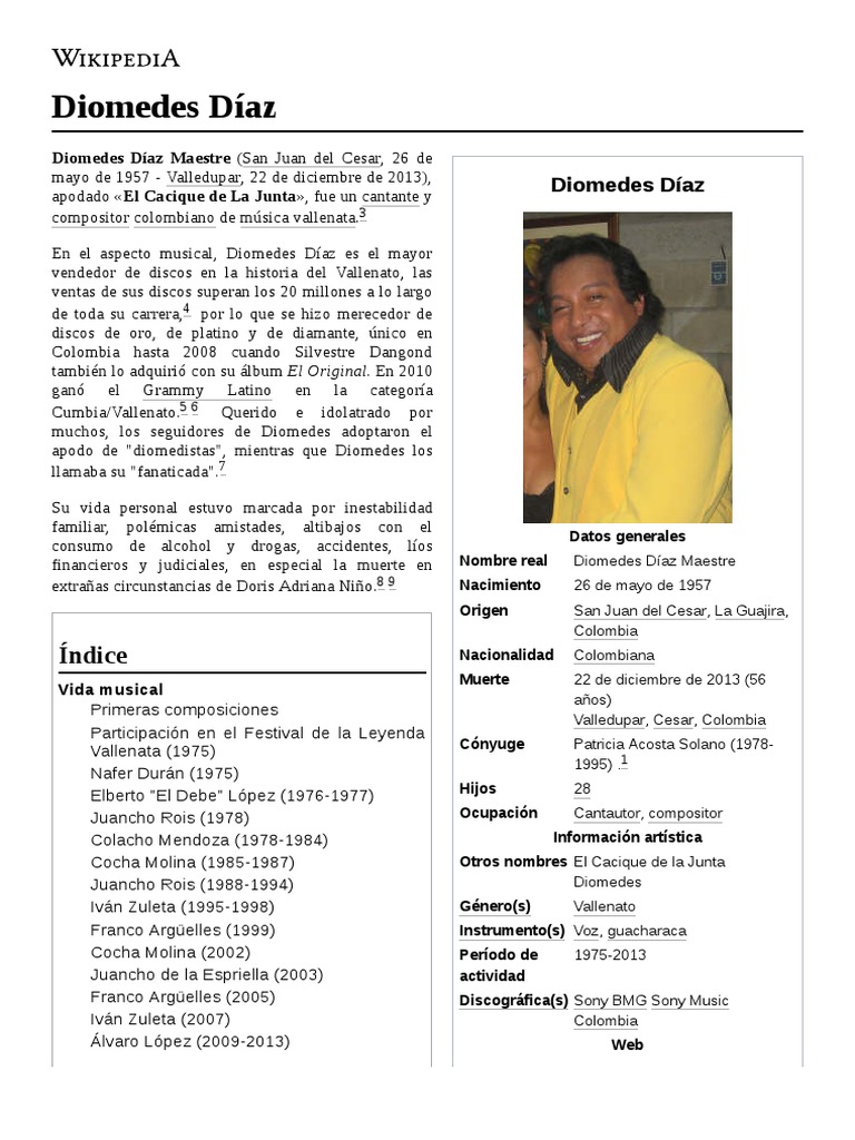 Diomedes Díaz | PDF | Entretenimiento (general)