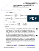 Matrices y sistemas de ecuaciones lineales en matemática básica