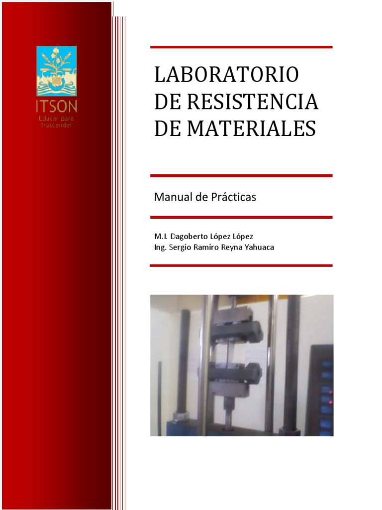 Manual de Prácticas de Resistencia de Materiales | PDF | Resistencia de ...