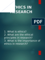 Ethics in Research