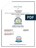 A PROJECT REPORT ON Hotel Managment Usin