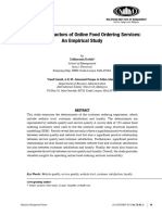 Key Success Factors of Online Food Ordering Services: An Empirical Study