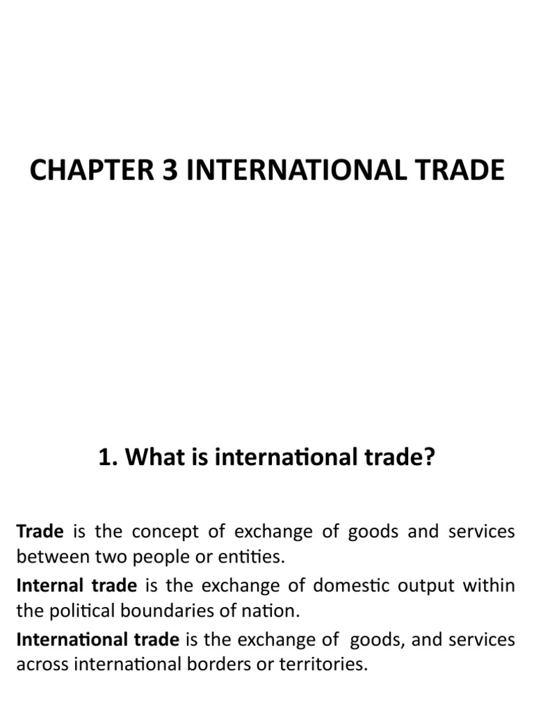 Chapter 3 International Trade | PDF | Dumping (Pricing Policy) | Most ...