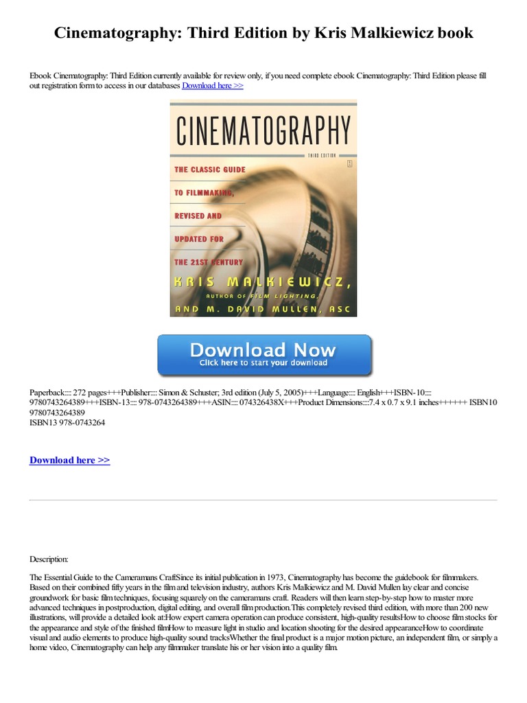 Cinematography: Third Edition Overview | PDF | Cinematography | Media