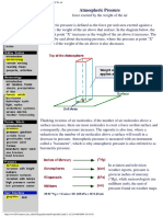Atmospheric Pressure - Force Exerted by The Weight of The Air