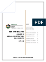 Grade 12 Mathematics Composite SBA Documents 2020 22 Oct