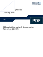Mark Scheme (Results) January 2008: GCE Applied Information & Communication Technology (6957/01)
