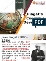 Piaget's Cognitive Developmen T