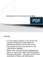 Introduction To The Internet and Web