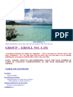 GROUP - 1 (ROLL NO. 1-15) : Table of Contents Corresponding To The Page Required To Be Viewed