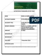 Bank Challan Form