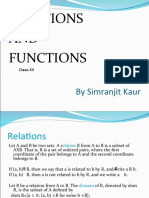 Relations AND Functions: by Simranjit Kaur