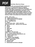 Autodesk 3ds Max Shortcut Keys