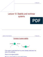 Lecture 10: Stability and Nonlinear Systems: Department of Chemical Engineering I.I.T. Bombay, India