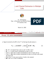 Recap: UL Pilots and Channel Estimation in Multiple Cells