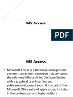 MS Access - Database Management System Overview