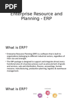 Enterprise Resource and Planning - ERP