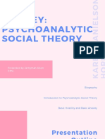 KAREN HORNEY Psychoanalytic Social Theory