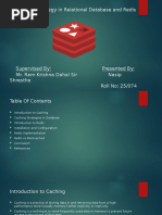 Caching Strategy in Relational Database and Redis