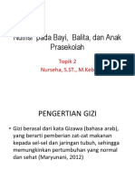 Nutrisi Pada Bayi, Balita, Dan Anak Prasekolah