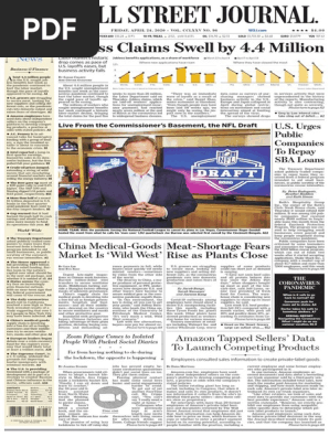 The Wall Street Journal April 24 Pdf Federal Reserve Deficit Spending
