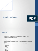 Result Validation