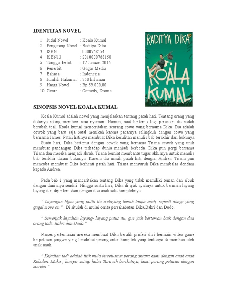 Resensi Novel Koala Kumal