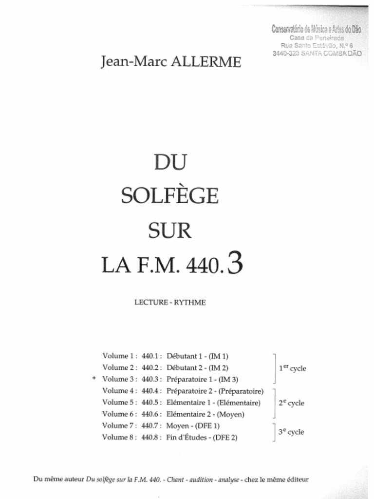 du Solfège sur la FM 440.2 - Lecture Rythme - Jean-Marc Allerme